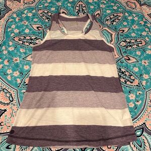 Outdoor Research Purple and Cream Striped Top